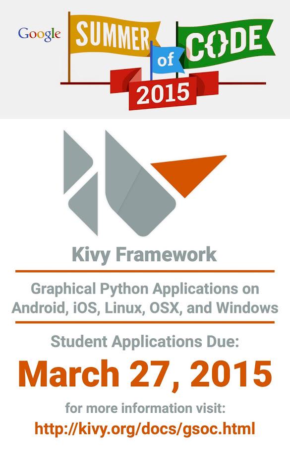 kivyframework's tweet image. kivy.org/docs/gsoc.html #kivy #gsoc2015