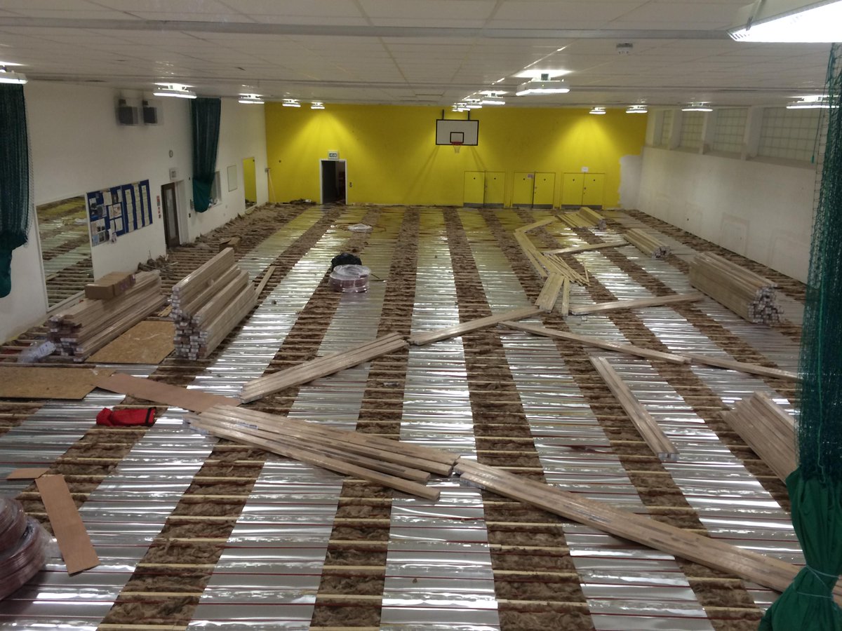 RyanLeisureltd's tweet photo. Successful @junckersfloors installation &amp; line marking. SylvaSport Beech floor laid under Junckers UnoBat sub floor http://t.co/bJ1zTDtYdA
