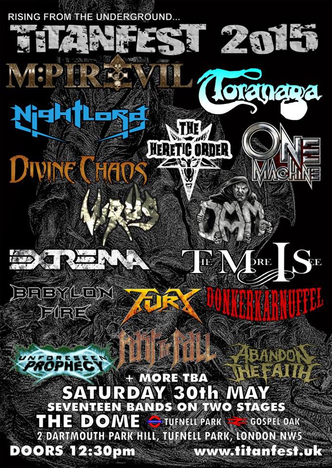 titanfest's tweet photo. SEVENTEEN BANDS ON TWO STAGES! May 30, 2015.

Tickets: https://t.co/qM3ay3Srbm #Titanfest #Metal http://t.co/g4M0GMrvUE