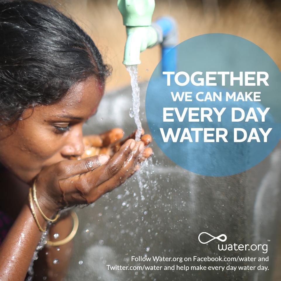 FundAction's tweet image. Join @Water.org and help make every day water day. Start by following @Water on @Twitter. #WorldWaterDay