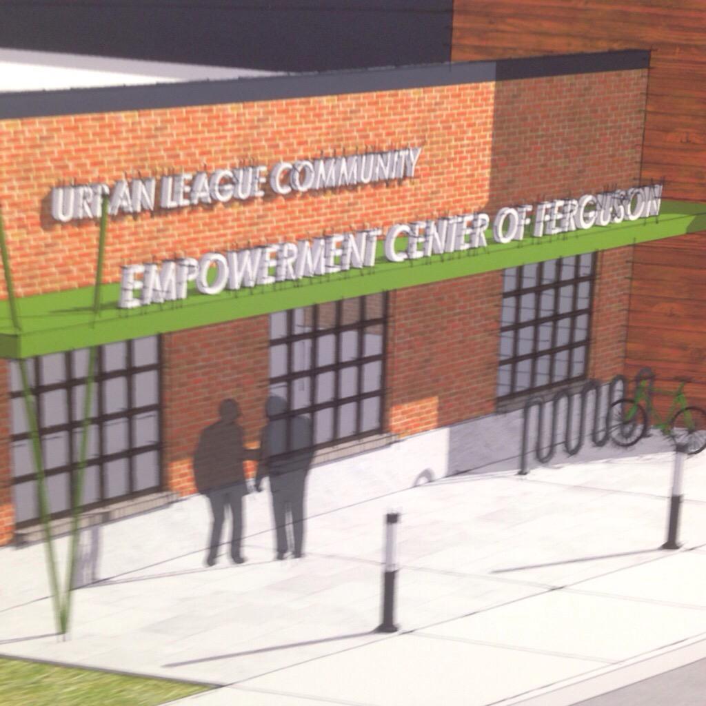 JohnKellyKSDK's tweet photo. Plans for the Ubran League's Empowerment Center of #Ferguson to be built on QT site. @ksdknews http://t.co/0JMe21AD9F
