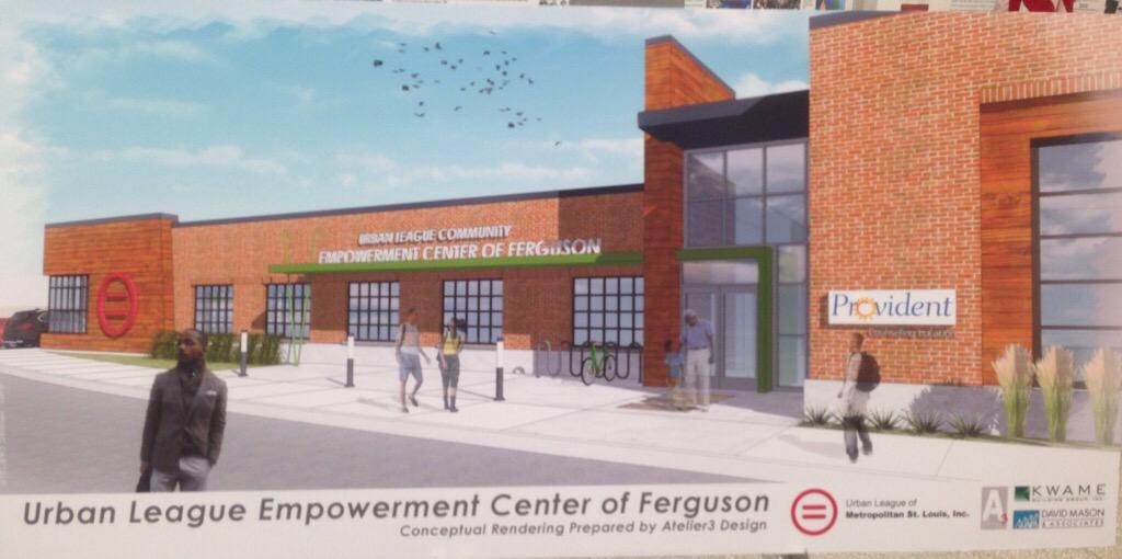 JohnKellyKSDK's tweet photo. Plans for the Ubran League's Empowerment Center of #Ferguson to be built on QT site. @ksdknews http://t.co/0JMe21AD9F