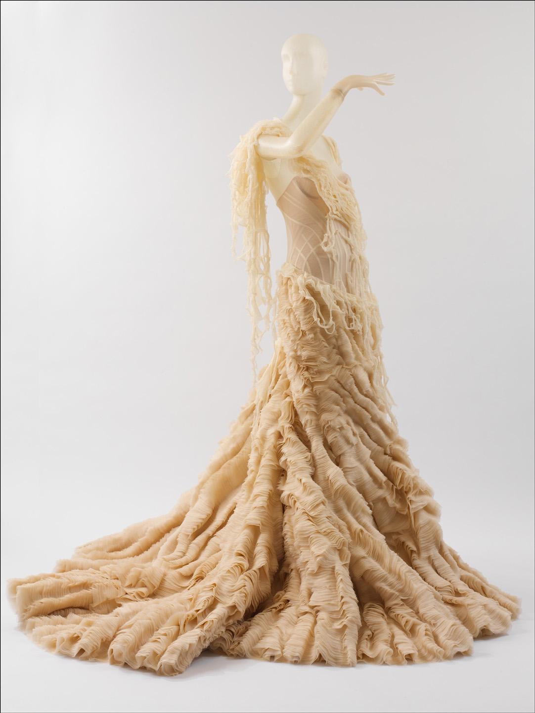 Happy birthday to Alexander McQueen, born on this day in 1969. Celebrate with \"Oyster Dress.\"  