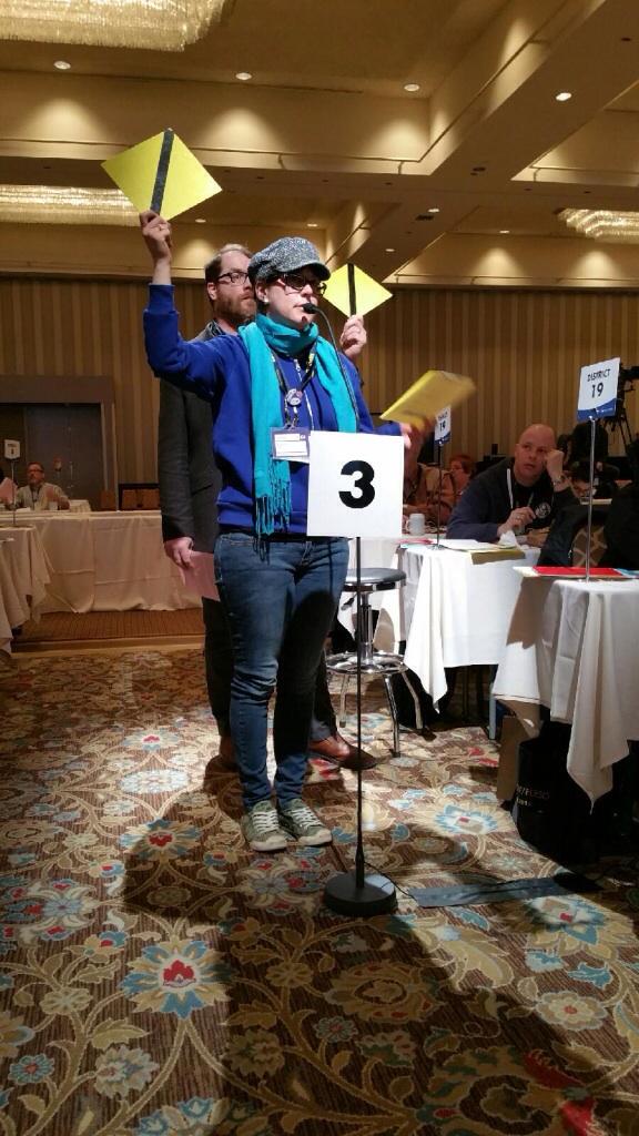 KellyABevan's tweet photo. Fourth time at AMPA first time at the mic! @osstfd19 #AMPA15 http://t.co/ltXmxHrtCh