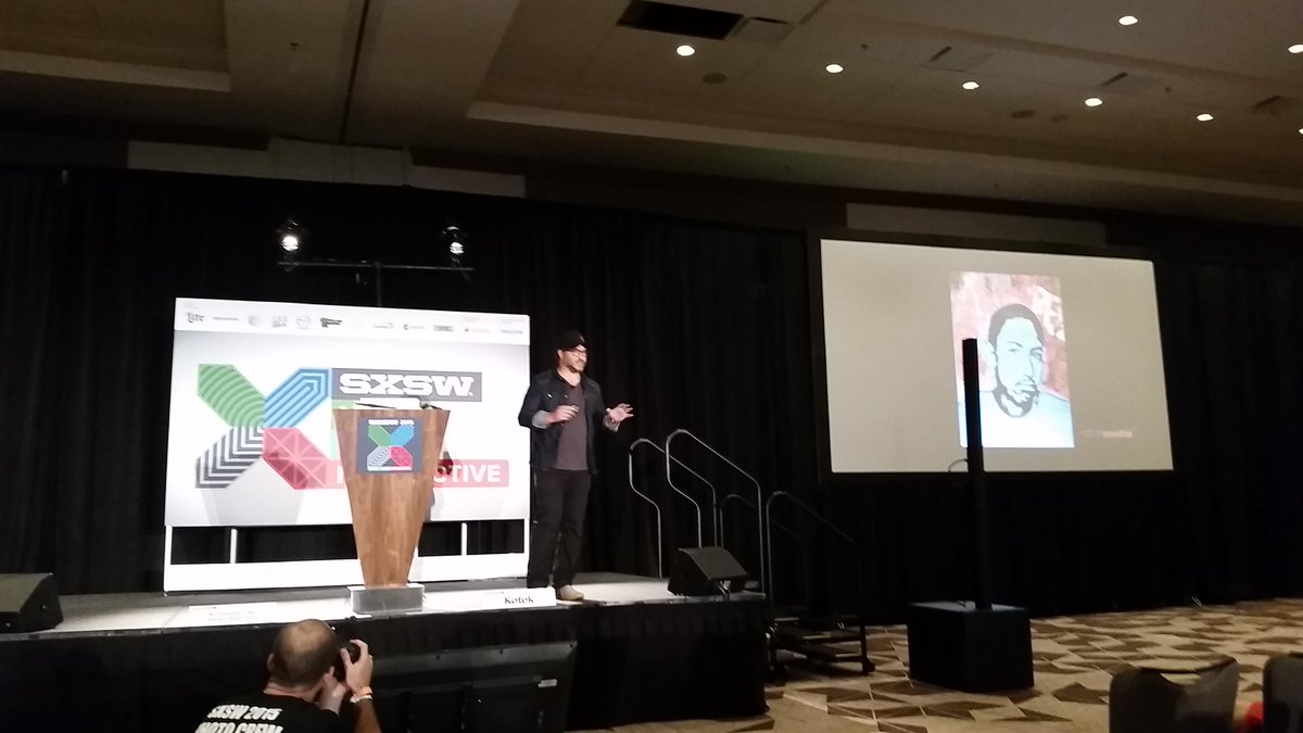 MickEbeling's tweet image. @elliotkotek in action #helpmany #not impossible #sxsw