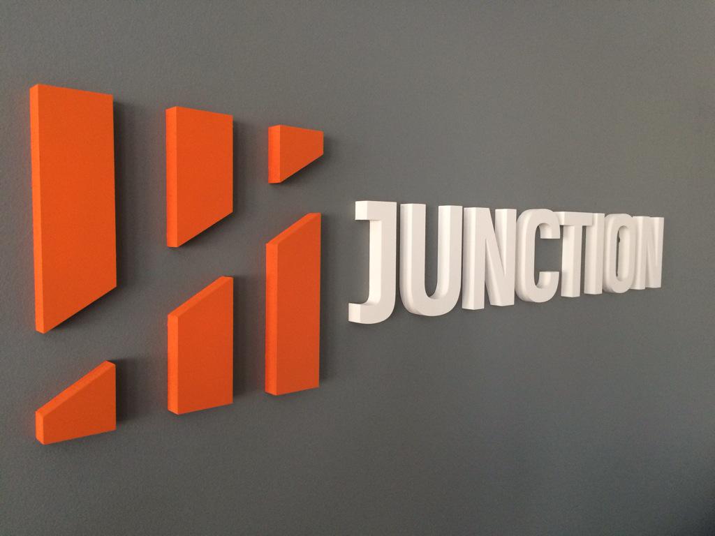 JunctionUXD's tweet photo. We start Monday with new #signage on the #Junctiondesign wall! #design #studio #Toronto http://t.co/64xtQIvVxS