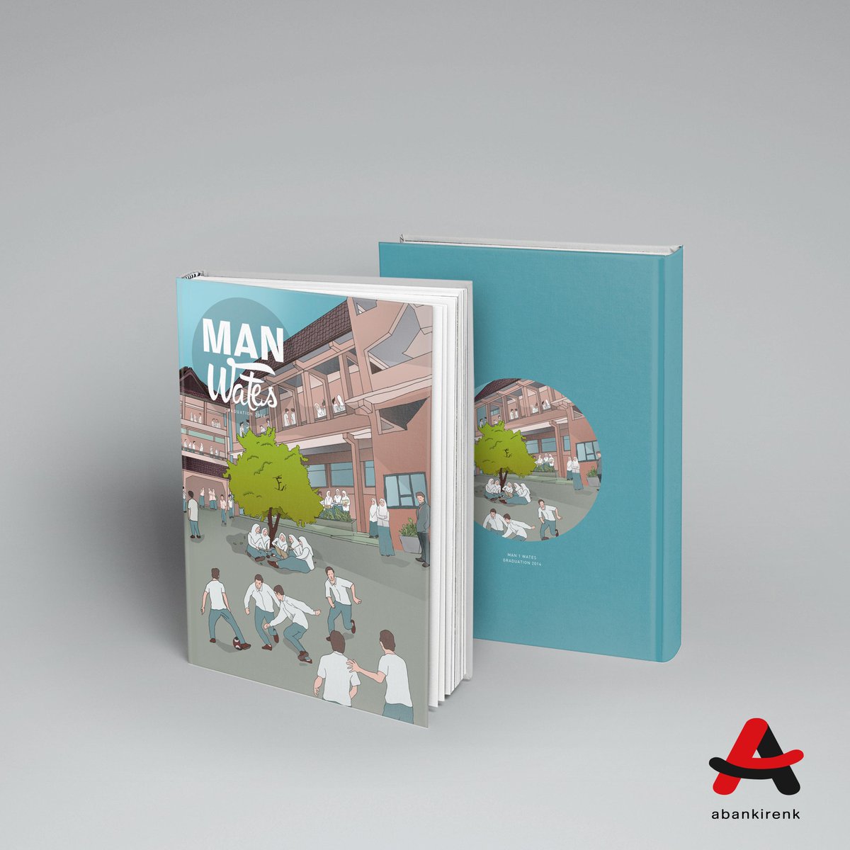Desain Cover Buku Tahunan Sekolah  Guru Paud