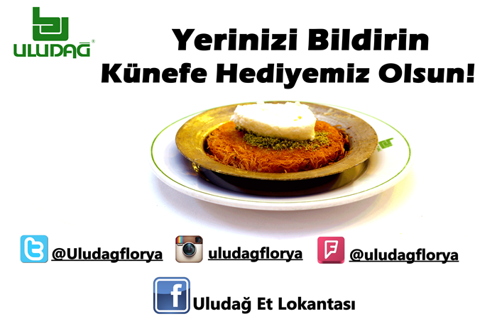 #DünyaDuysun #Künefe #YeriniBildir #Hediye #Florya Yerini Bildirene Künefemiz Hediye! bknz: uludagkebap.gen.tr/yerini-bildire…