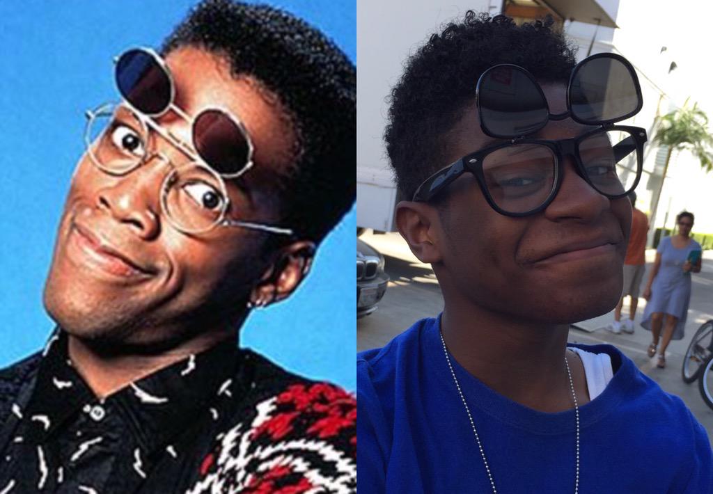 Zendaya's tweet photo. Like tv father, like tv son😂 @KadeemHardison @Kamil_McFadden http://t.co/vvEPML7MOk