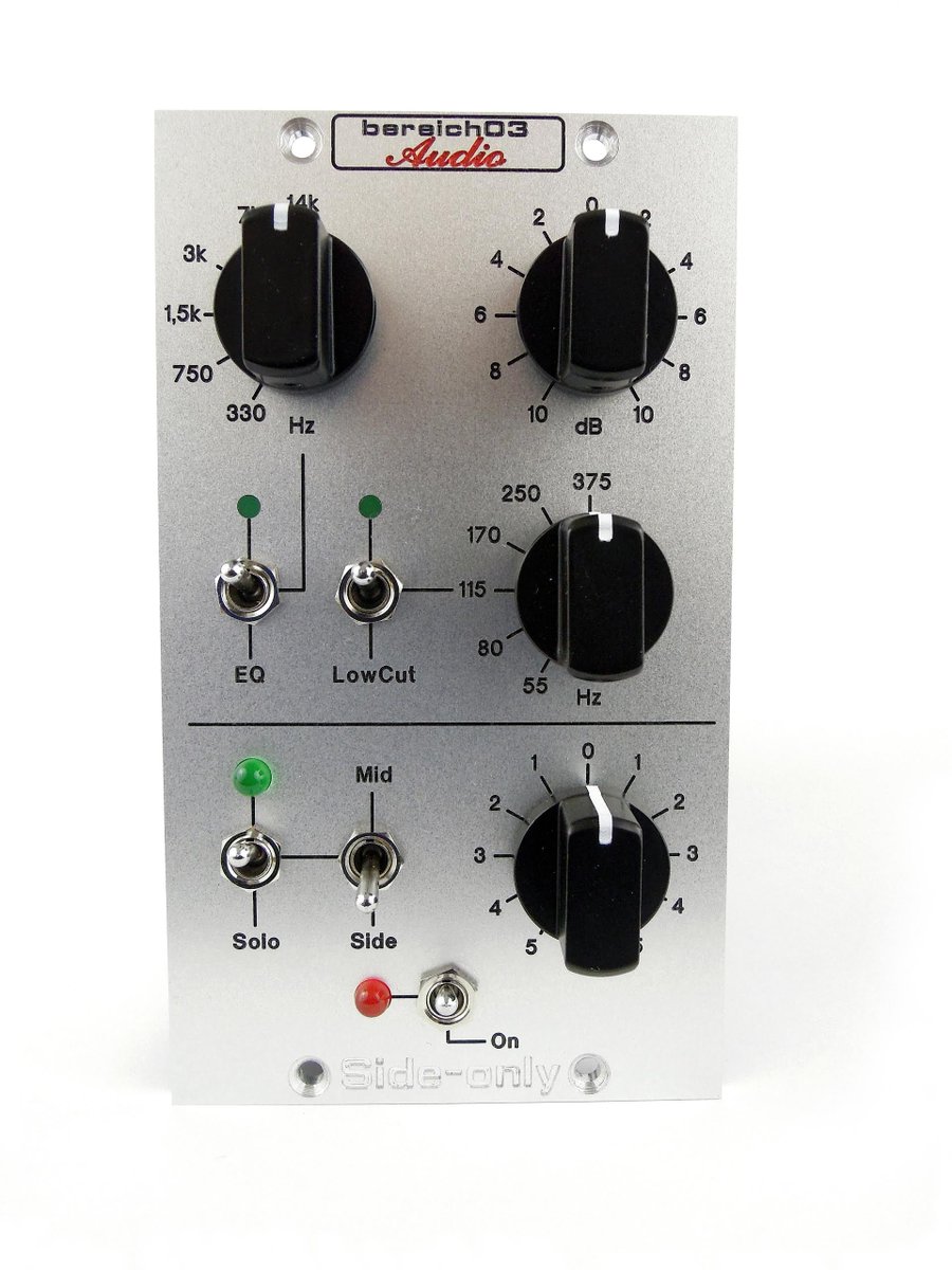 EQ, high-pass &amp; balance your side info with the Bereich03 Audio 'Side-Only' 500-series module sosm.ag/1BpQKnF