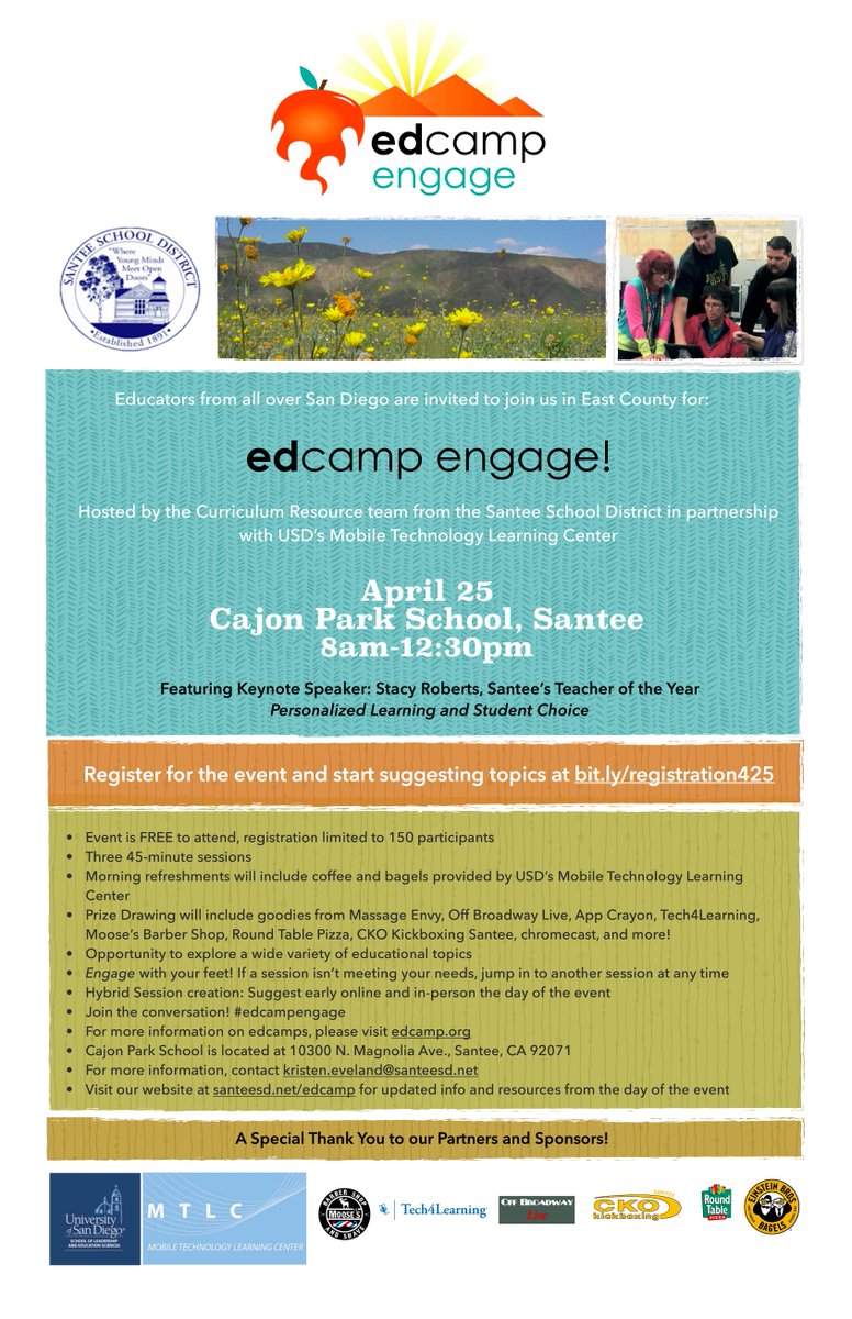 Check out the flyer for #edcampengage on April 25!  #ssdchat