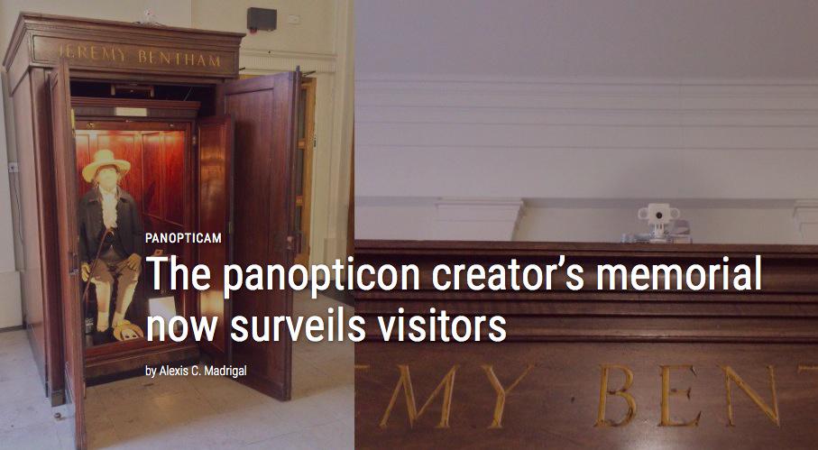 kashhill's tweet photo. Panopticon creator Jeremy Bentham gets the perfect memorial: http://t.co/Wjsw2O9Ioc http://t.co/IaxxRlAtEt