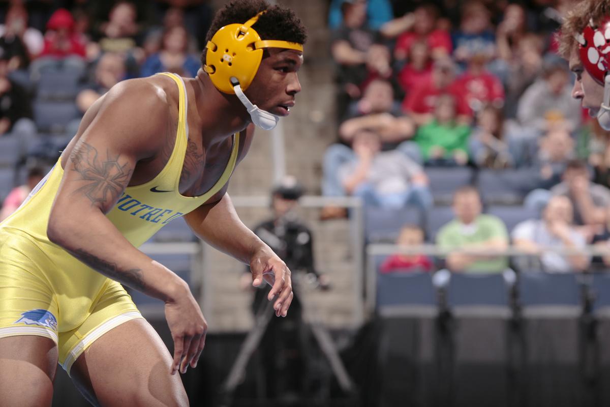 NCAADII's tweet photo. This weekend @NDCFalcons' Joey Davis won 3rd National Title &amp; pushed college record to 110-0. Congrats! #MakeItYours http://t.co/gi9xeanH9C