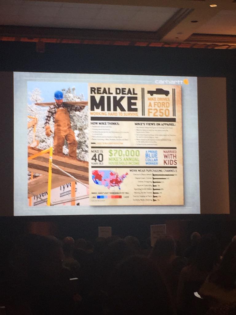 StaceyG_ESP's tweet photo. Do you know your audience? @Carhartt #IEG2015 http://t.co/HTdaJKCEQI