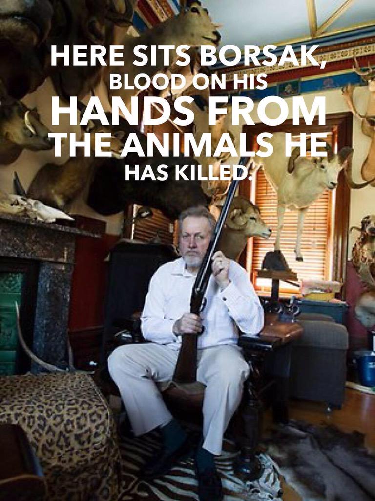 ImTheShmoo's tweet photo. @Bollie2 but there's this arsehole who wants to set up hunting farms in Australia!!! #Borsak http://t.co/e3krz8OA5M