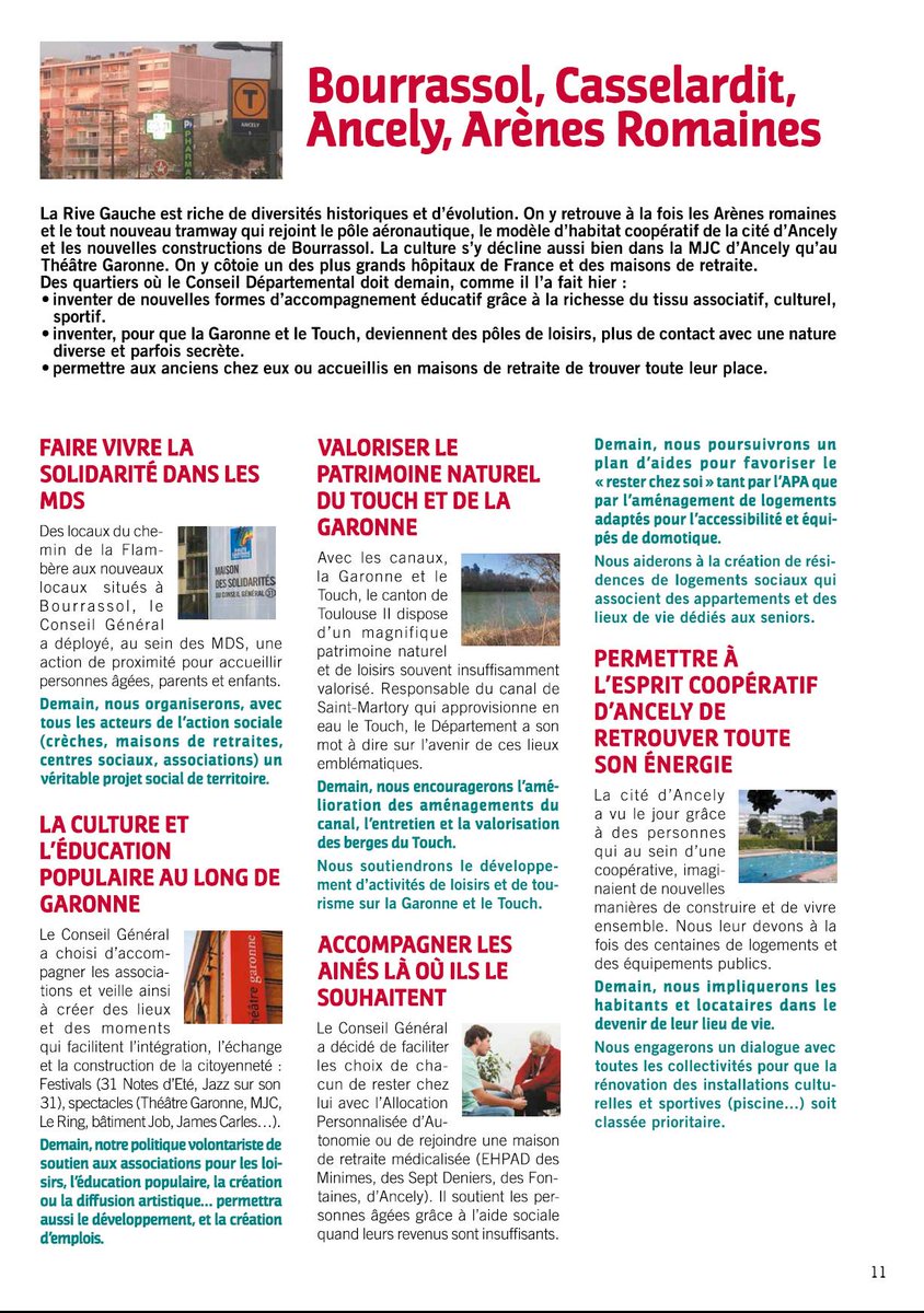De l'autre côté de Garonne, travaillons ensemble à une politique ambitieuse pour nos citoyens #toulouse