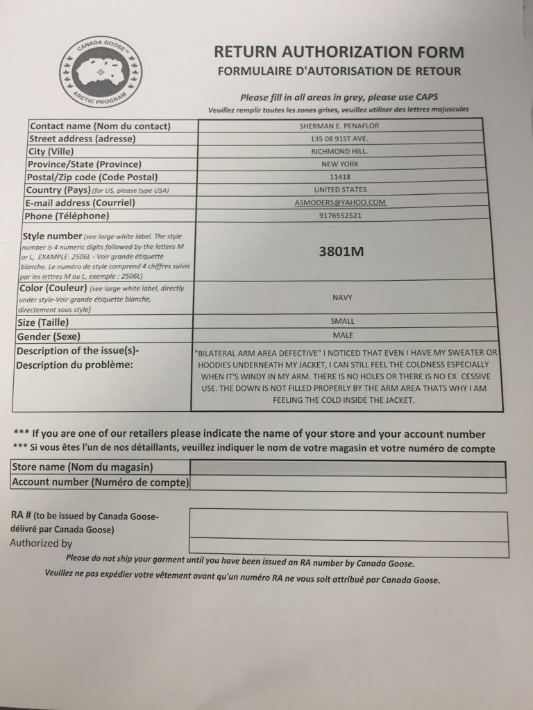 canada goose web email