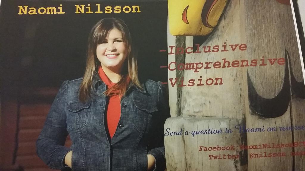 Naomi Nilsson's #BCTF2015 campaign materials. Her strengths are including people, bringing them together; dialogue.