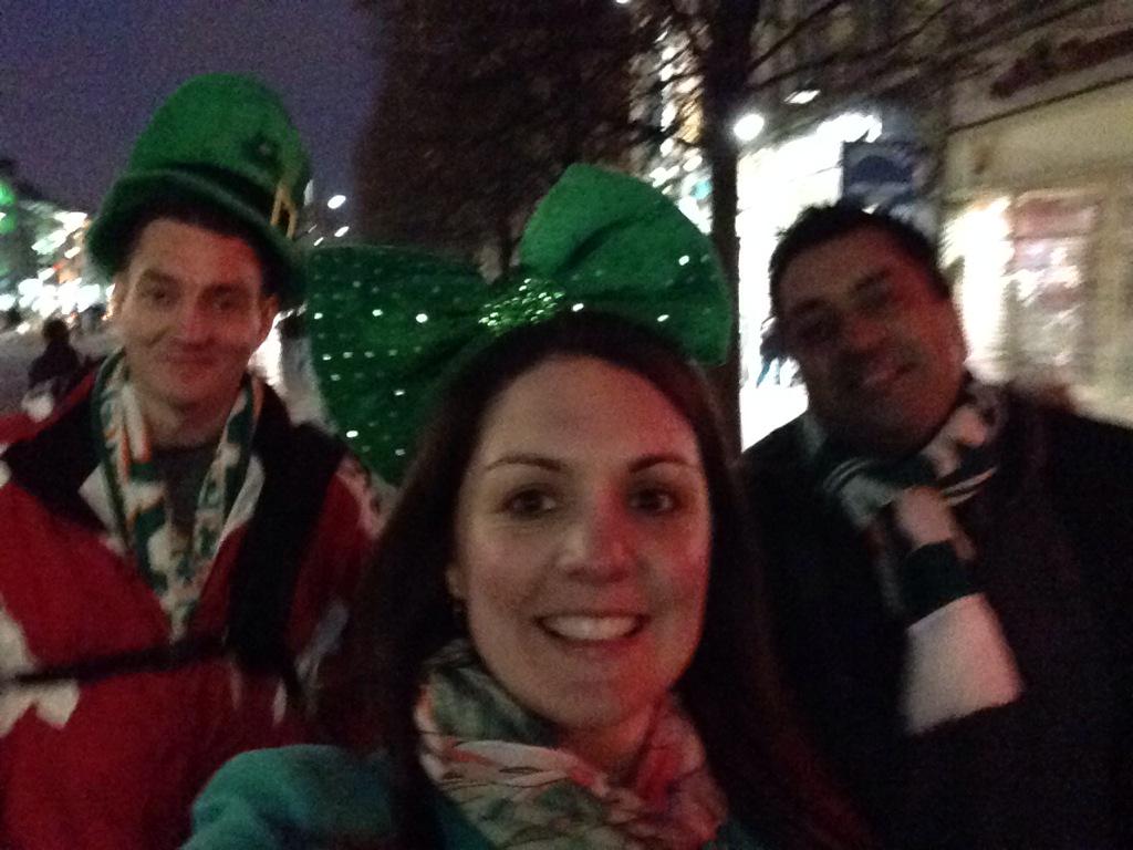 Lauratobin1's tweet photo. I'm in Dublin getting decked out for #StPatricksDay Join me &amp; the @Gmb crew from 6-8:30 for a #craic #topofthemorning http://t.co/BgGCIX0vG8