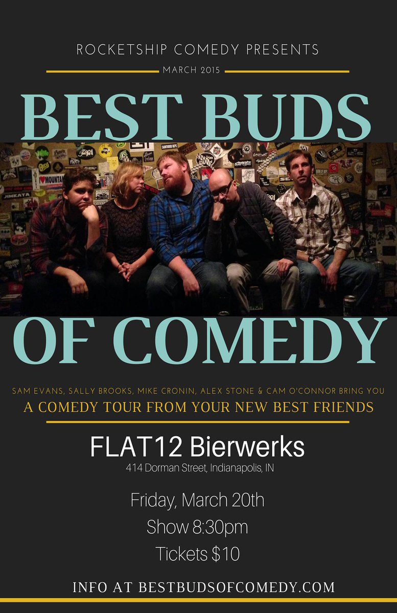 The <a href="/BestBudsComedy/">Best Buds of Comedy</a> rolling into town this Friday. 5 hilarious comics on tour in a minivan. Tickets on sale now!