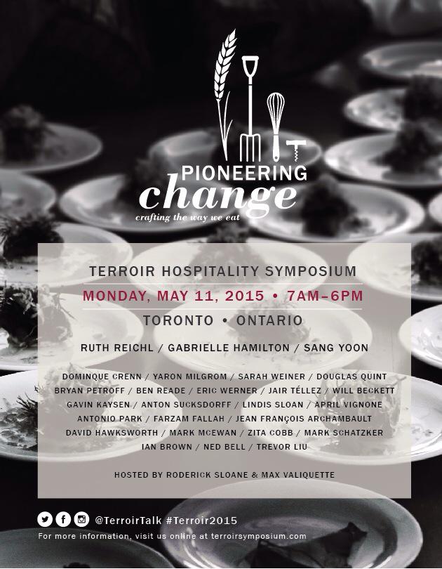 It happens once a year. A profound International gathering of the hospitality world. #Terroir2015 not to be missed!
