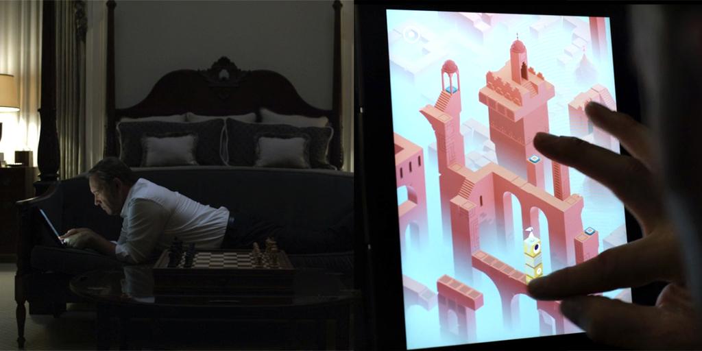 lisas's tweet photo. The prez plays #MonumentValley? @millsustwo @ezyjules @ustwogames #UTTERLEGENDS http://t.co/TTdZXZZ2d5