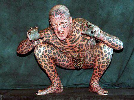 Funny_Tattoos's tweet photo. 元特殊部隊所属「豹男」トム・レパード　https://t.co/lRXmmgCPN5