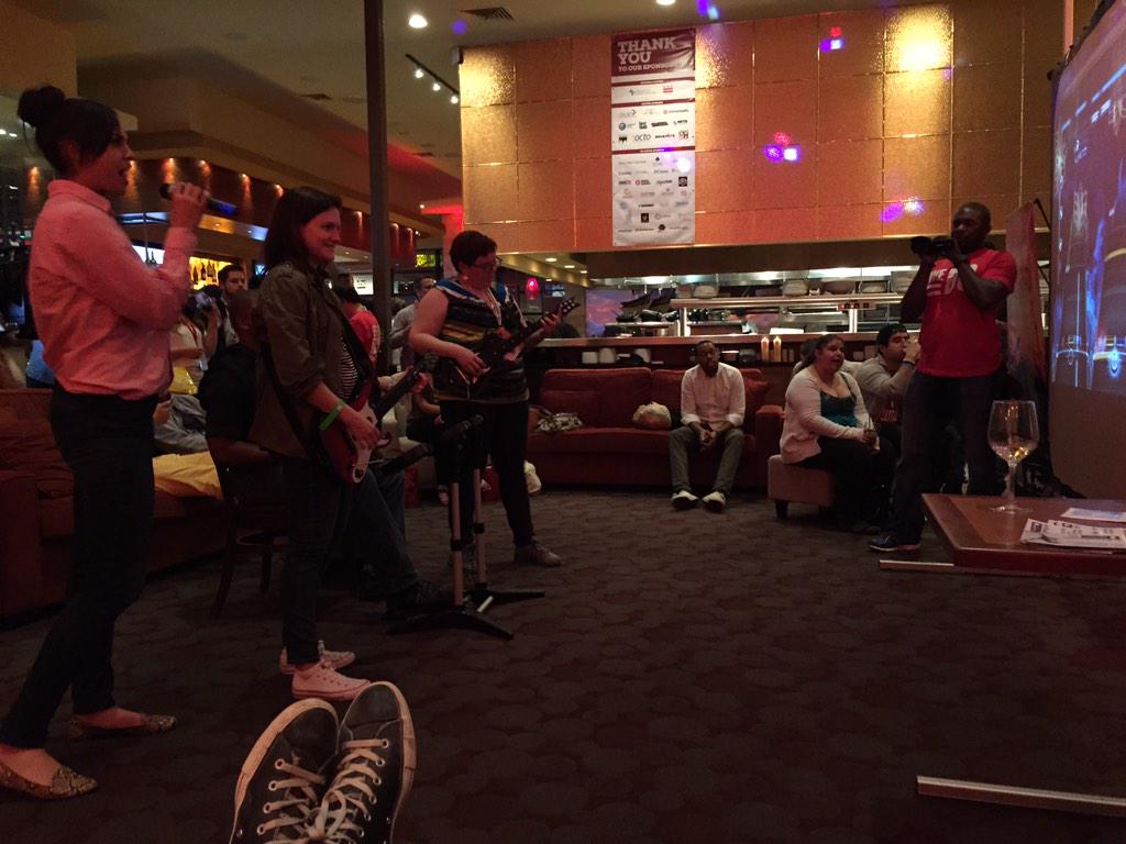 Playing Rockband @we dc party #WeDC #SXSW2015