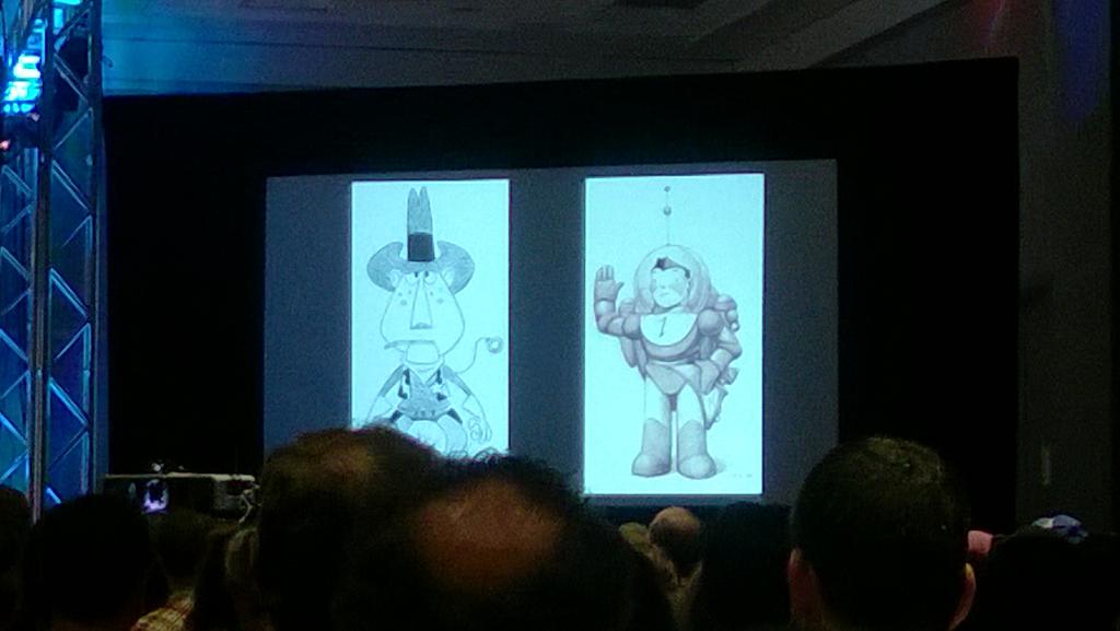 _jgreenstein's tweet photo. Toy Story concept art. #sxfrogs http://t.co/y6RwLoVYRF