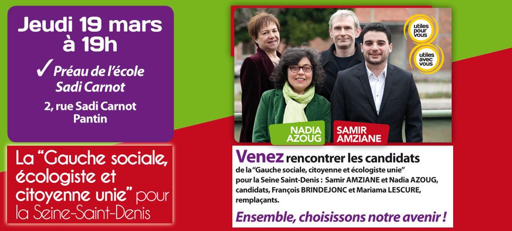 pantinlepre2015's tweet photo. Jeudi 19 Mars, 19h, École Sadi-Carnot à Pantin (entre la gare RER et la Mairie), venez rencontrer les candidats ! http://t.co/SzkLA7gDZP