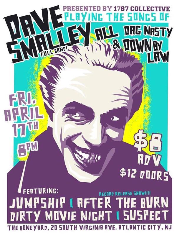 What a show this is gonna be. Stoked to play with a legend!!  <a href="/PunkRockDays/">Dave Smalley</a> <a href="/BoneYardAC/">Just another guy</a> <a href="/1787nj/">1787 Collective</a>