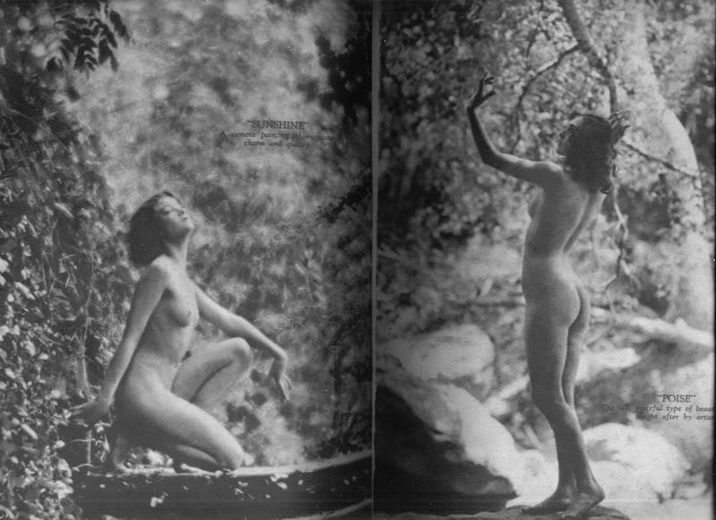 Ladies and gents: Myrna Loy "nude nymphs in the woods" shot circa...