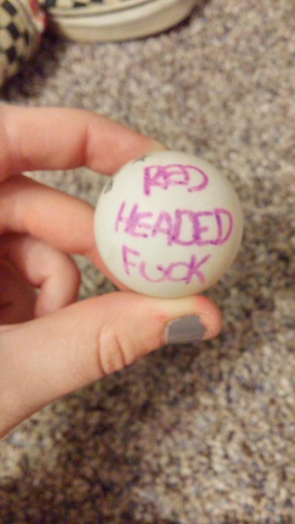 DimplesMcGee_'s tweet photo. Just found a pong ball from #kateshouse Such good times. http://t.co/Ejfh5xeLve