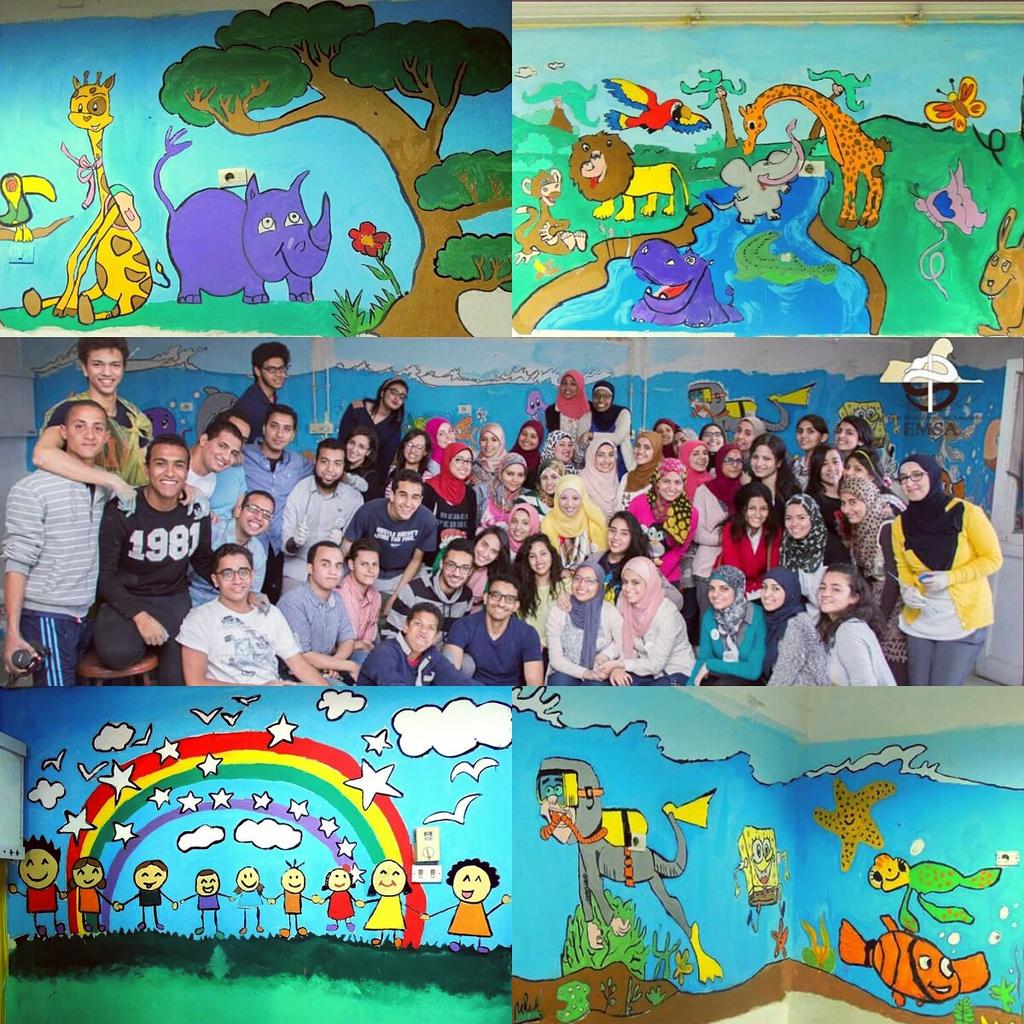 3akkadeya's tweet photo. I'm actually very proud of what we did. 😊✌ #SplashesOfHope #Stage3 #EMSA #pediatricward #painting http://t.co/cTbho7oEQM