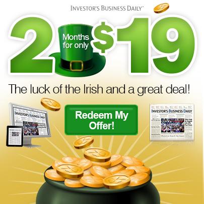 IBDinvestors's tweet photo. #StPatricksDayDeal: 2 months of IBD or eIBD for only $19.00! Click here:
http://t.co/VKzus3WYuH http://t.co/6tI1hrIyTD