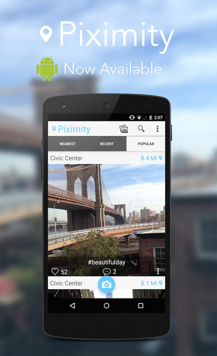 piximity's tweet photo. Excited to announce that #piximity is now available on #android! 
https://t.co/6Ejg3K549k http://t.co/U6NtvKXLBW