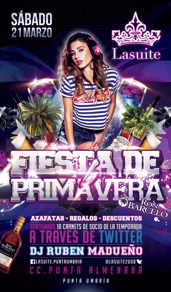 LASUITE2008's tweet photo. Sábado 21 de Marzo Lasuite
FIESTA DE LA PRIMAVERA
Regalos, Descuentos, azafatas, Sorteamos 10 CARNETS, Haz RT!!!!!!!! http://t.co/YUIFWtyDy9