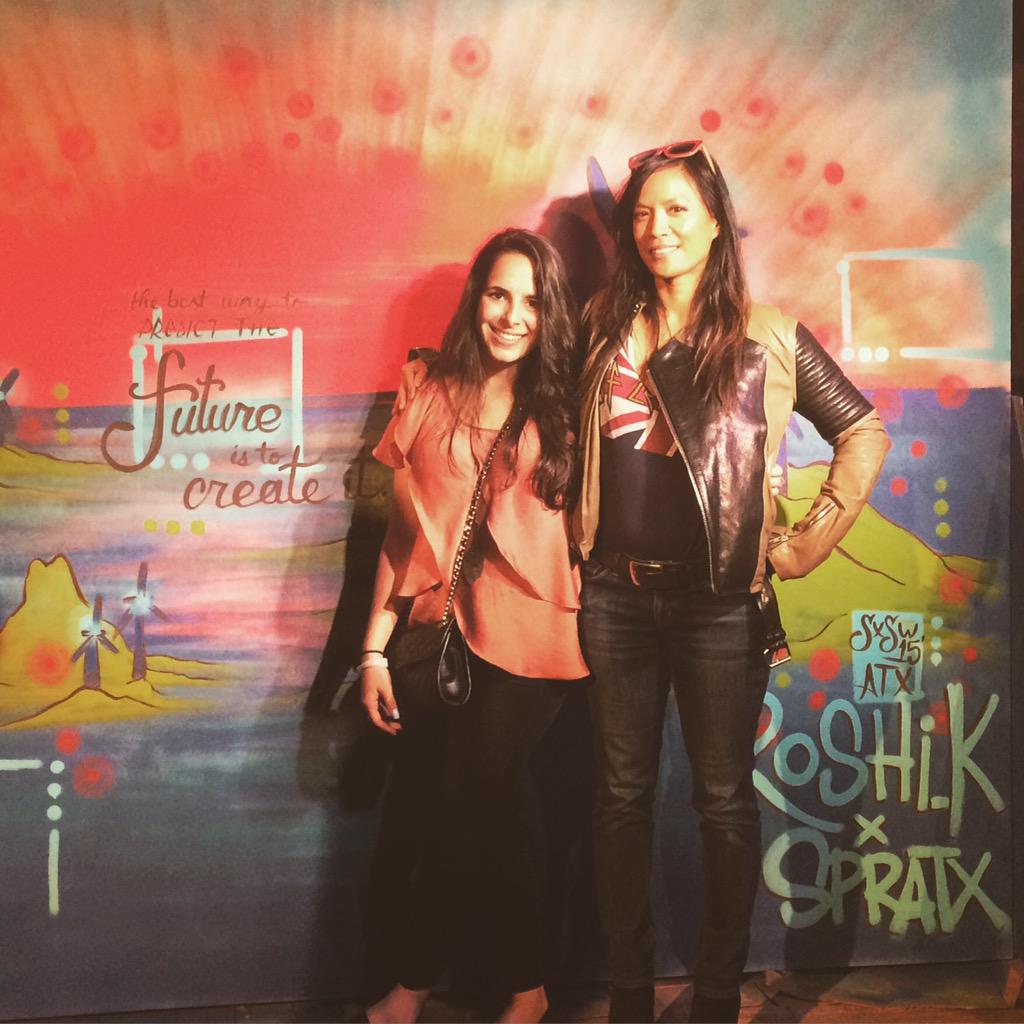 CeciliaNY's tweet image. With @DreamersDoersNY cohort @avilava at @foundersfund #sxsw party. #ddreambigger 😄