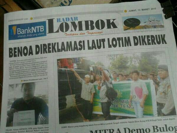 Jangan sampai Lombok juga ikut menderita, lawan reklamasi  :( via <a href="/artha_tuink/">dipanggillembar</a>