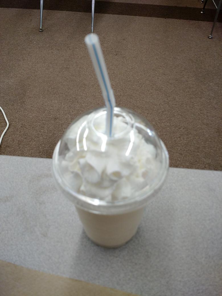 QBCoffeehouse's tweet photo. Today we made our first vanilla bean frappuccino! Get yours for $4. http://t.co/7fvxTLu7p8