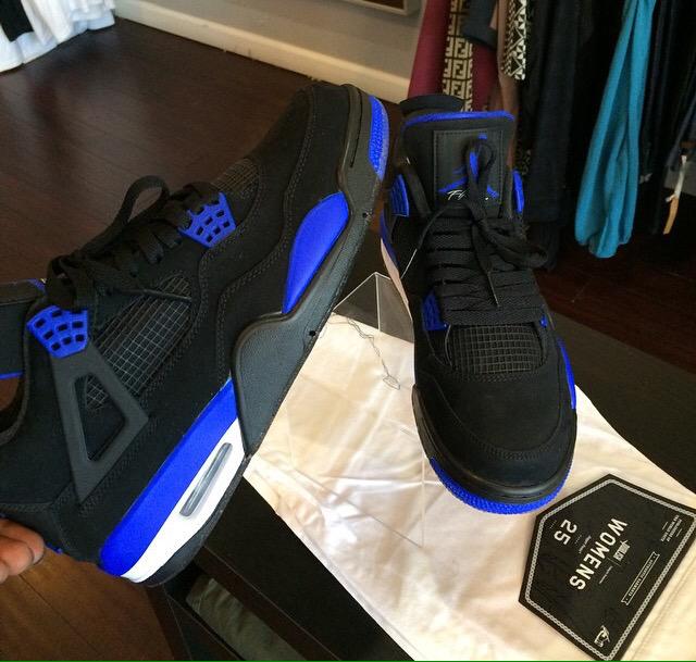 SneakerTicker's tweet photo. Custom 4's https://t.co/16MqQcdjrW
