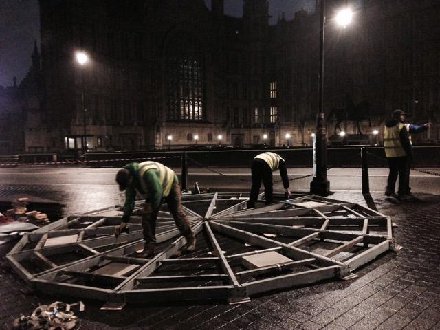5.30am outside Parliament...what's going on here then?? #London