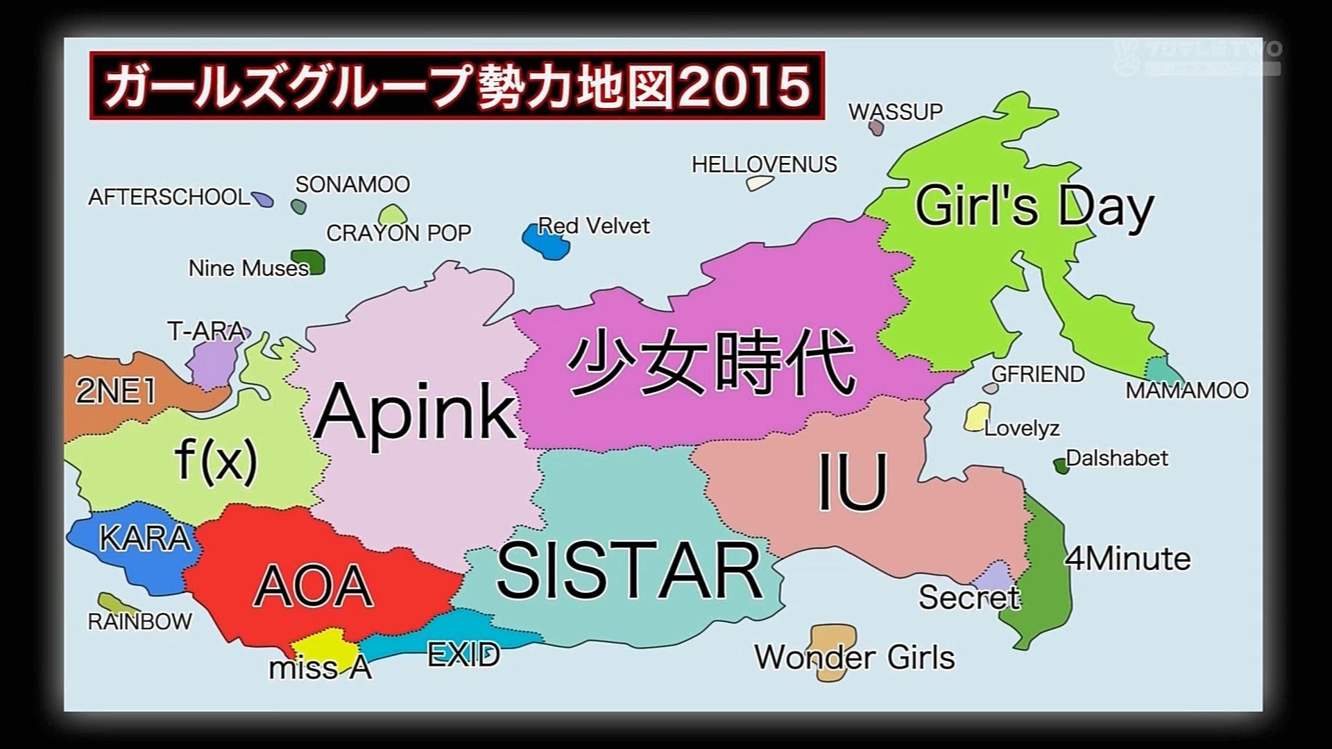 일본방송에 소개된 '2015 한국 걸그룹 지도.jpg' | 인스티즈