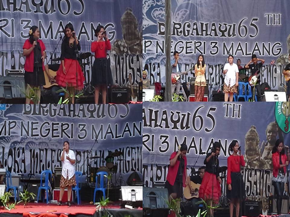 aksi ndut-ku di hut smpn 3 malang....panitia + pengisi acara ....good job!