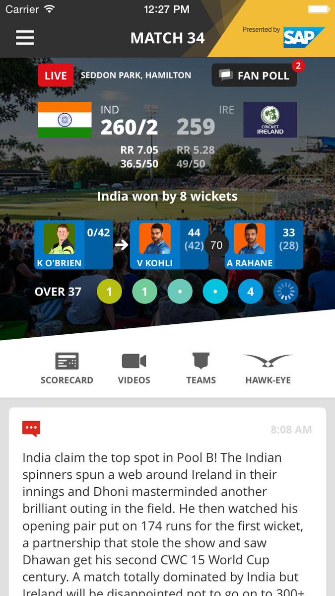 cricketworldcup's tweet photo. With the knockout phase beginning, make sure you don't miss a thing with the #CWCApp! DOWNLOAD http://t.co/RjGdSUt3g9 http://t.co/YPosV8JjLv