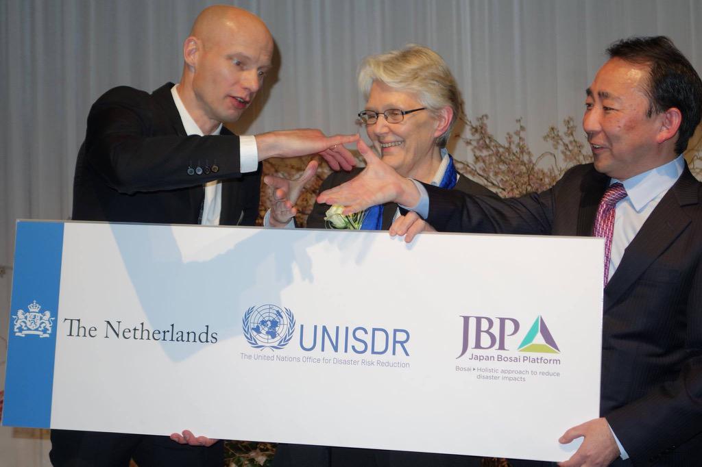 henkovink's tweet photo. Japan and Netherlands joined @unisdr in innovative partnership for urban resilience #WCDDR @Min_IenM @WahlstromM http://t.co/G7H5Huwo9M