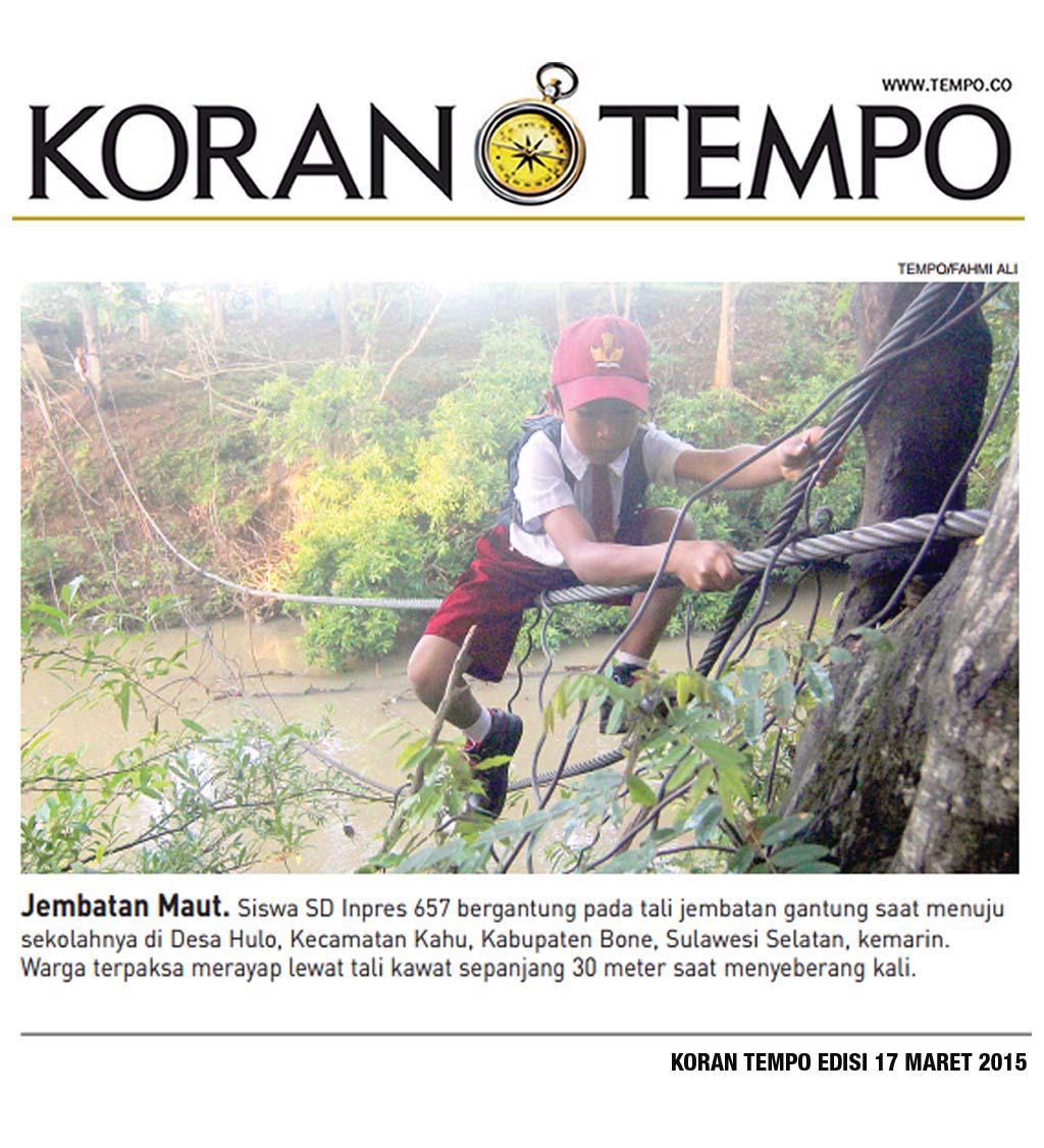 Koran Tempo Edisi 17 Maret 2015.
