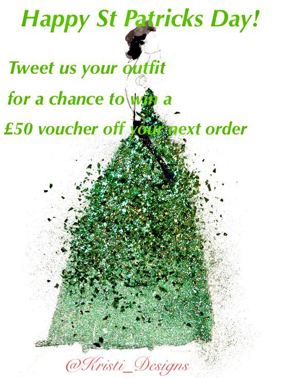 Kristi_Designs's tweet photo. Happy St. Patricks Day! Tweet us your style today for a chance to win a £50 voucher of your next order! http://t.co/0XCOKIWaMY