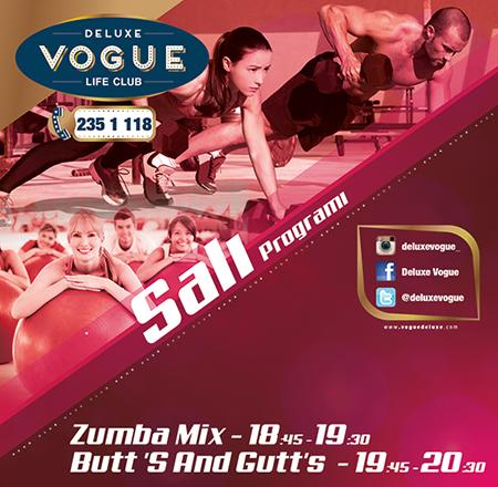 Salı günlerinin vazgeçilmez dersleri ZUMBA MIX ve Butt's and Gutt's la enerjinizi ikiye katlayacaksınız...