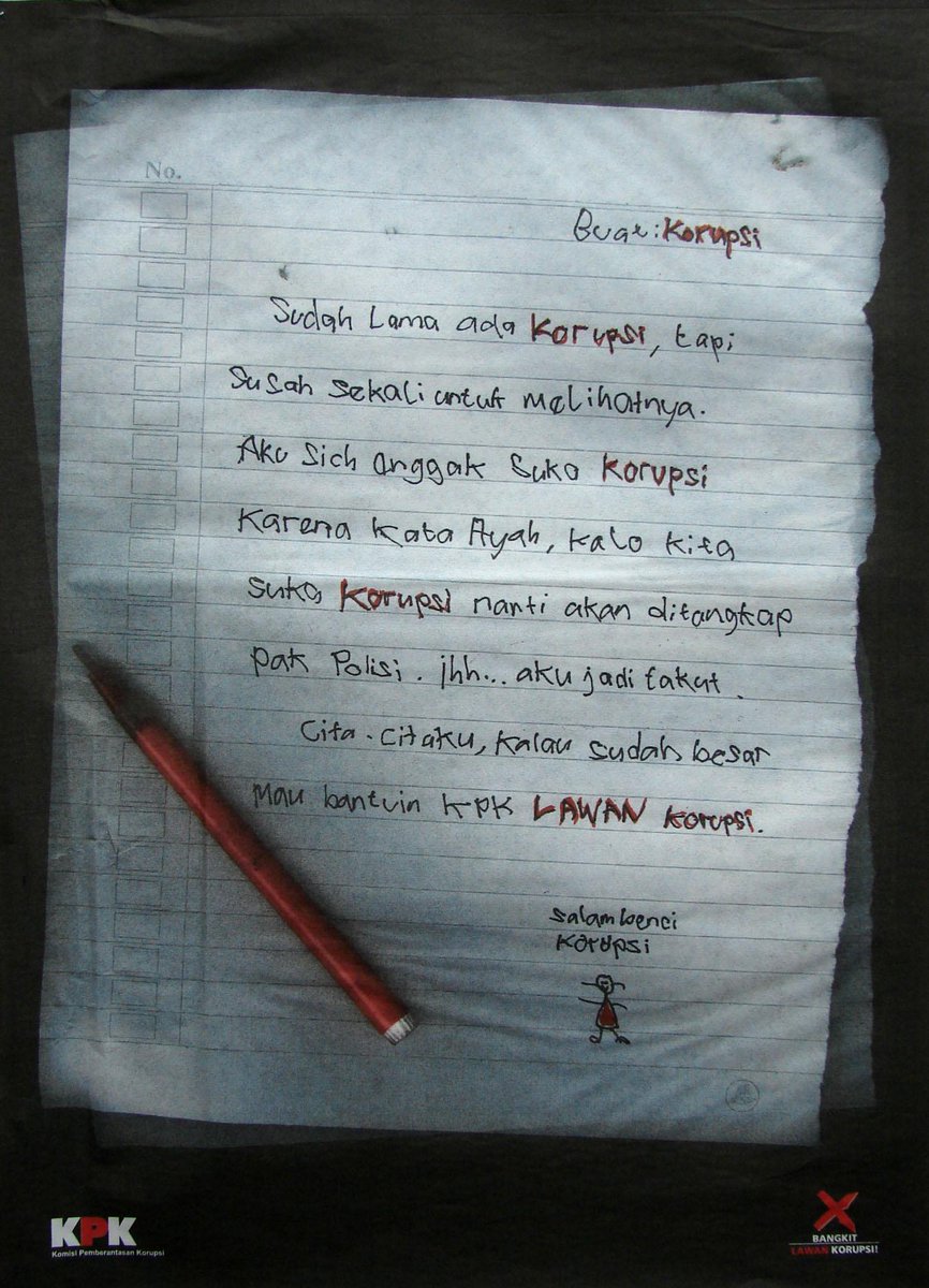 KPK_RI's tweet photo. Salam benci korupsi! http://t.co/bABgyUxwGn